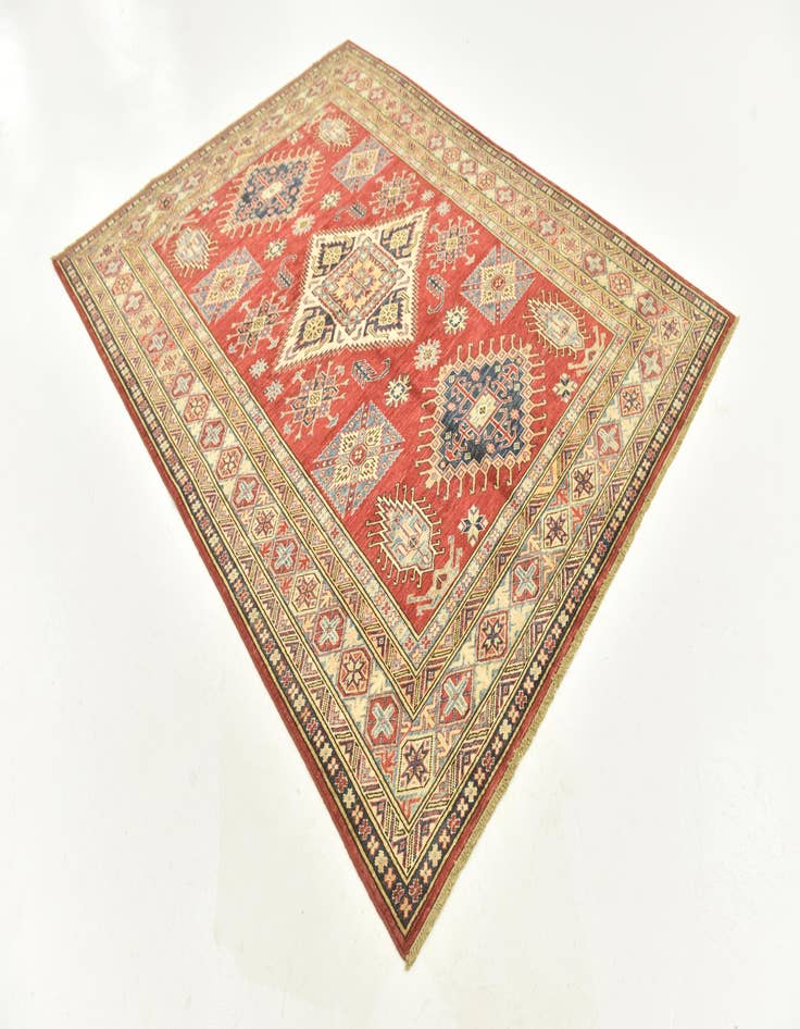 Detail image of  5' 9 x 7' 7  Hand Knotted Kazak Oriental Rug