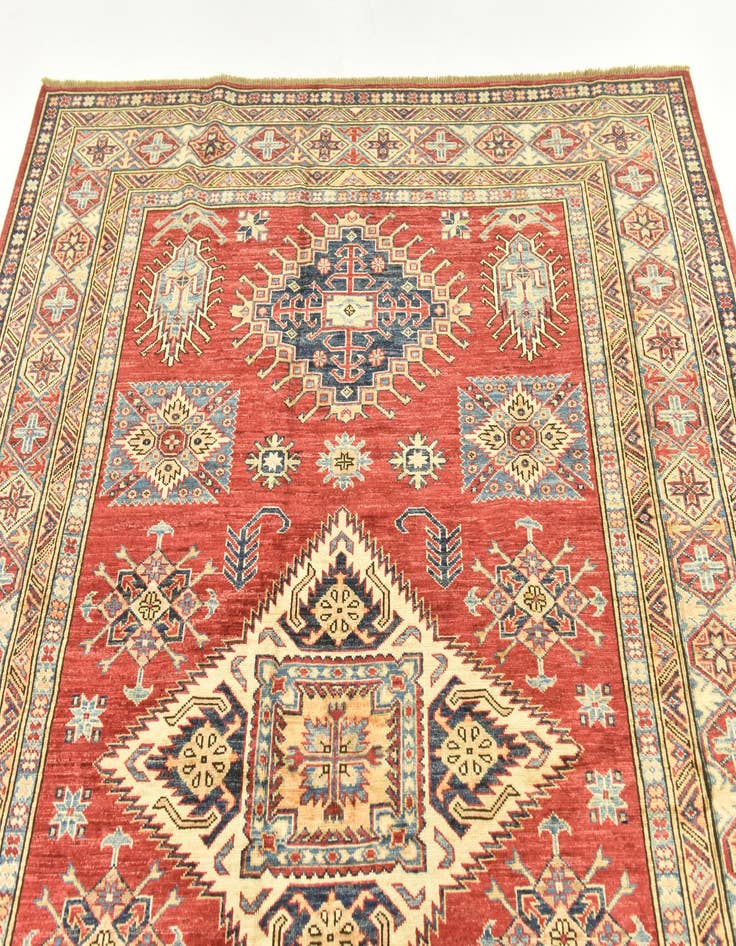 Detail image of  5' 9 x 7' 7  Hand Knotted Kazak Oriental Rug