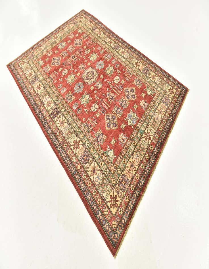 Detail image of  5' 7 x 7' 9  Hand Knotted Kazak Oriental Rug