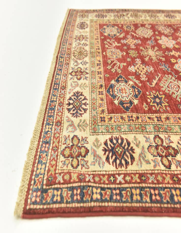 Detail image of  5' 6 x 8' 3  Hand Knotted Kazak Oriental Rug