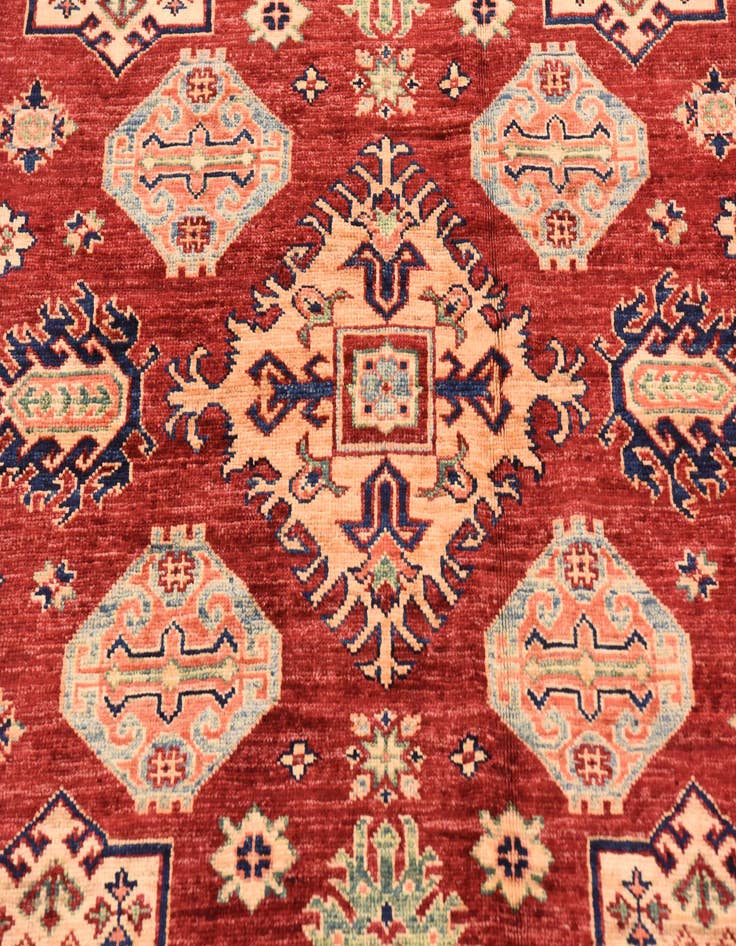 Detail image of  5' 8 x 8'  Hand Knotted Kazak Oriental Rug
