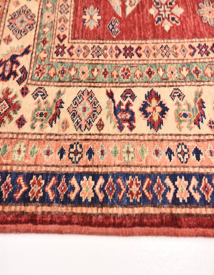 Detail image of  5' 8 x 8'  Hand Knotted Kazak Oriental Rug