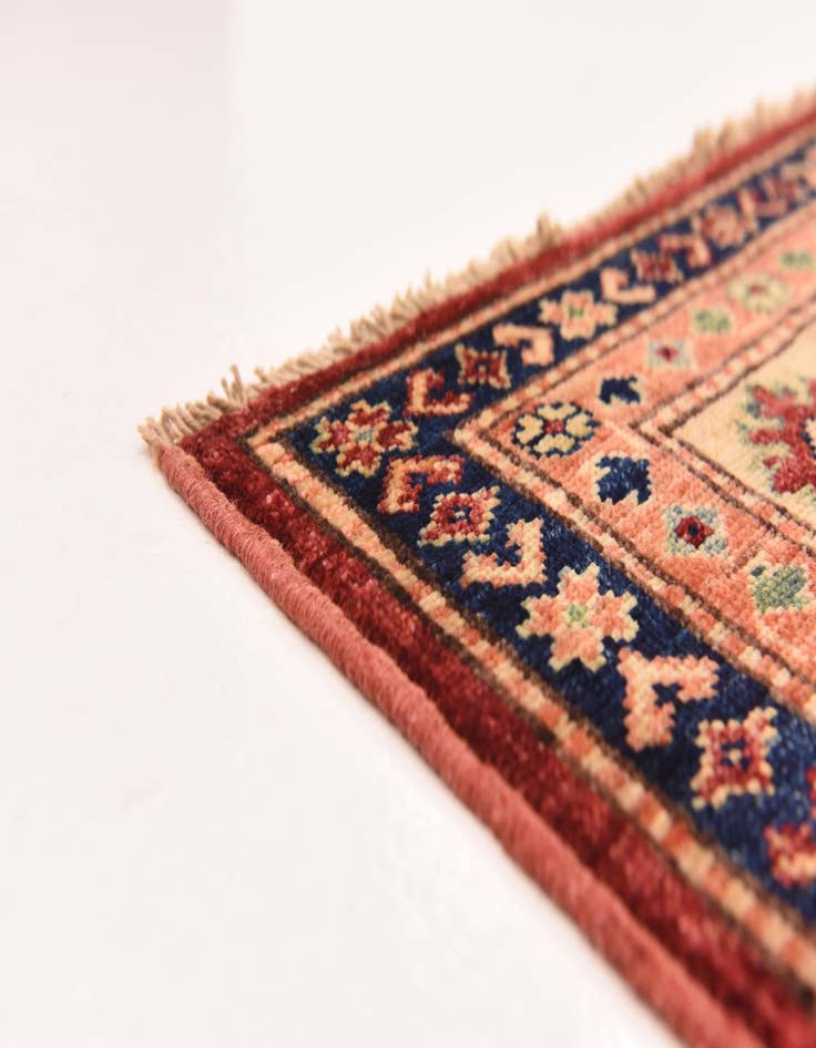 Detail image of  5' 8 x 8'  Hand Knotted Kazak Oriental Rug