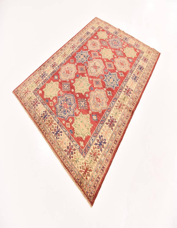 Detail image of  5' 8 x 7' 9  Hand Knotted Kazak Oriental Rug