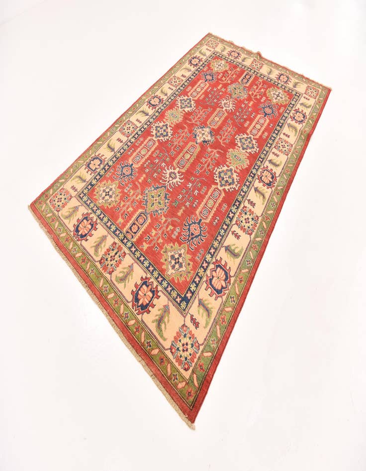 Detail image of  5' 6 x 8' 10  Hand Knotted Kazak Rug