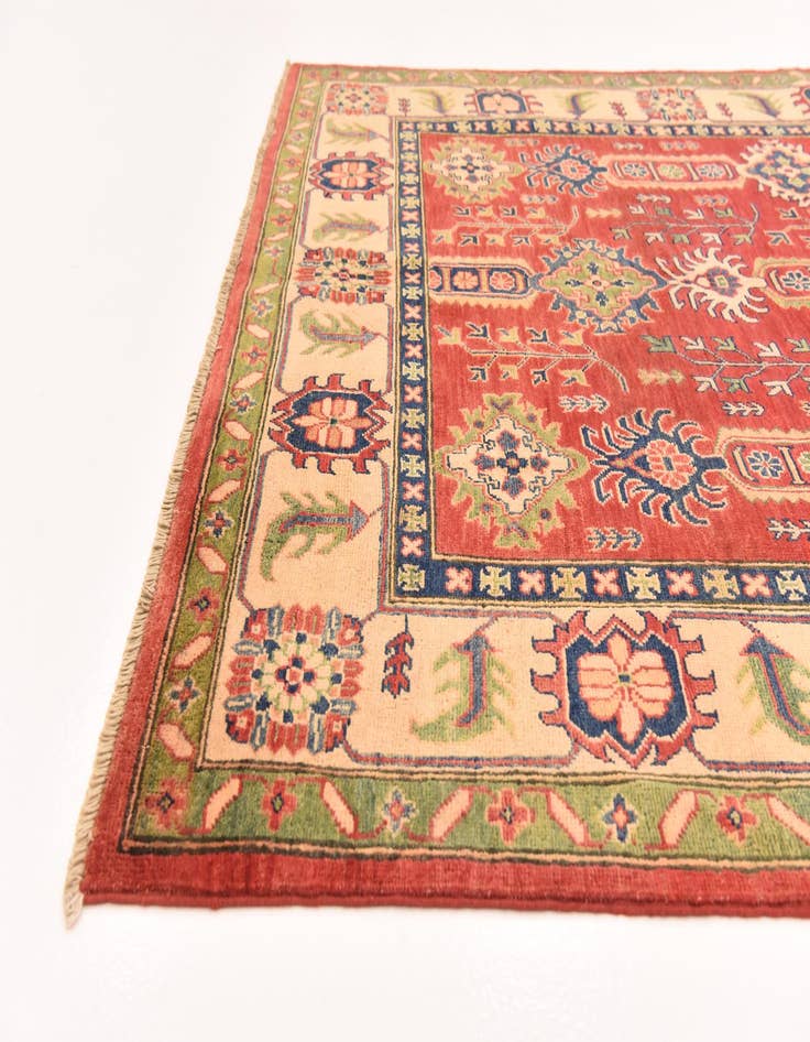 Detail image of  5' 6 x 8' 10  Hand Knotted Kazak Rug