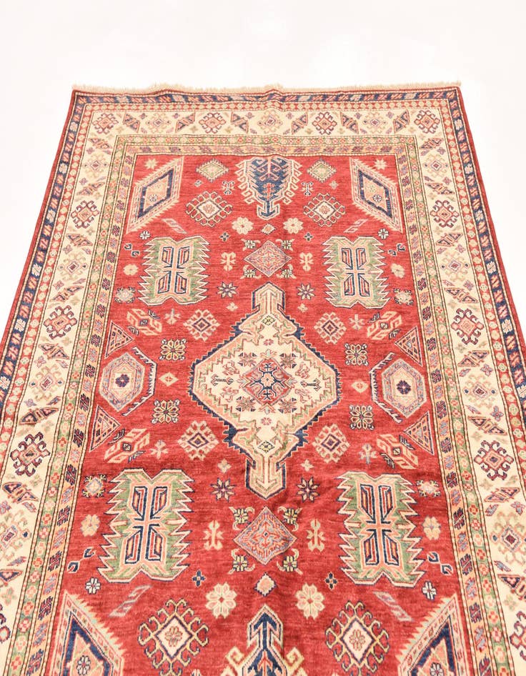 Detail image of  5' 7 x 7' 9  Hand Knotted Kazak Oriental Rug