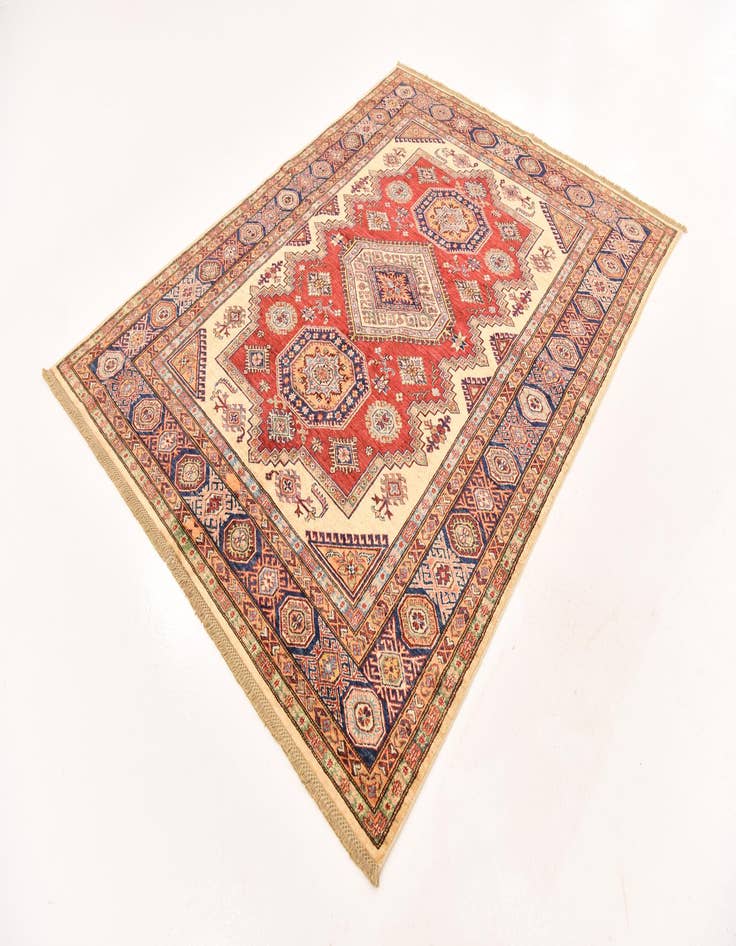 Detail image of  5' 10 x 7' 8  Hand Knotted Kazak Oriental Rug