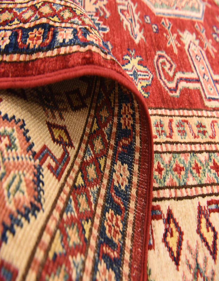 Detail image of  5' 7 x 7' 11  Hand Knotted Kazak Oriental Rug