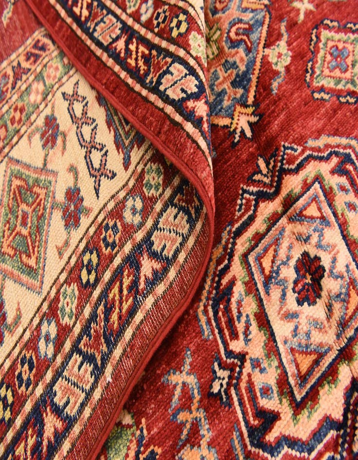 Detail image of  5' 6 x 8'  Hand Knotted Kazak Oriental Rug