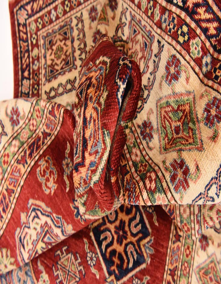 Detail image of  5' 6 x 8'  Hand Knotted Kazak Oriental Rug