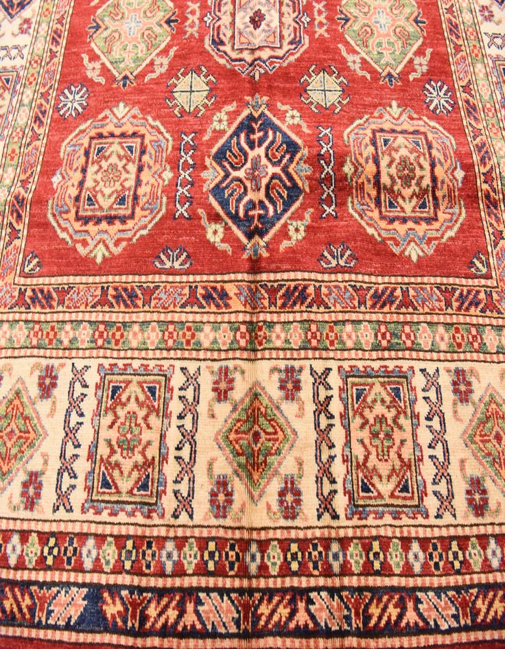 Detail image of  5' 6 x 8'  Hand Knotted Kazak Oriental Rug