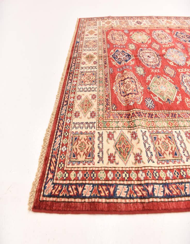 Detail image of  5' 6 x 8'  Hand Knotted Kazak Oriental Rug