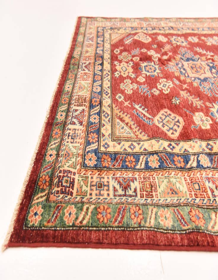 Detail image of  5' 7 x 8' 4  Hand Knotted Kazak Oriental Rug