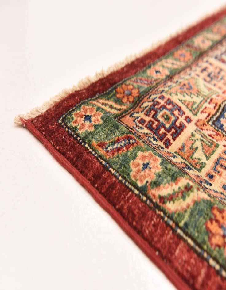 Detail image of  5' 7 x 8' 4  Hand Knotted Kazak Oriental Rug