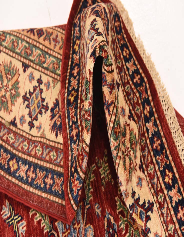 Detail image of  5' 7 x 8'  Hand Knotted Kazak Oriental Rug