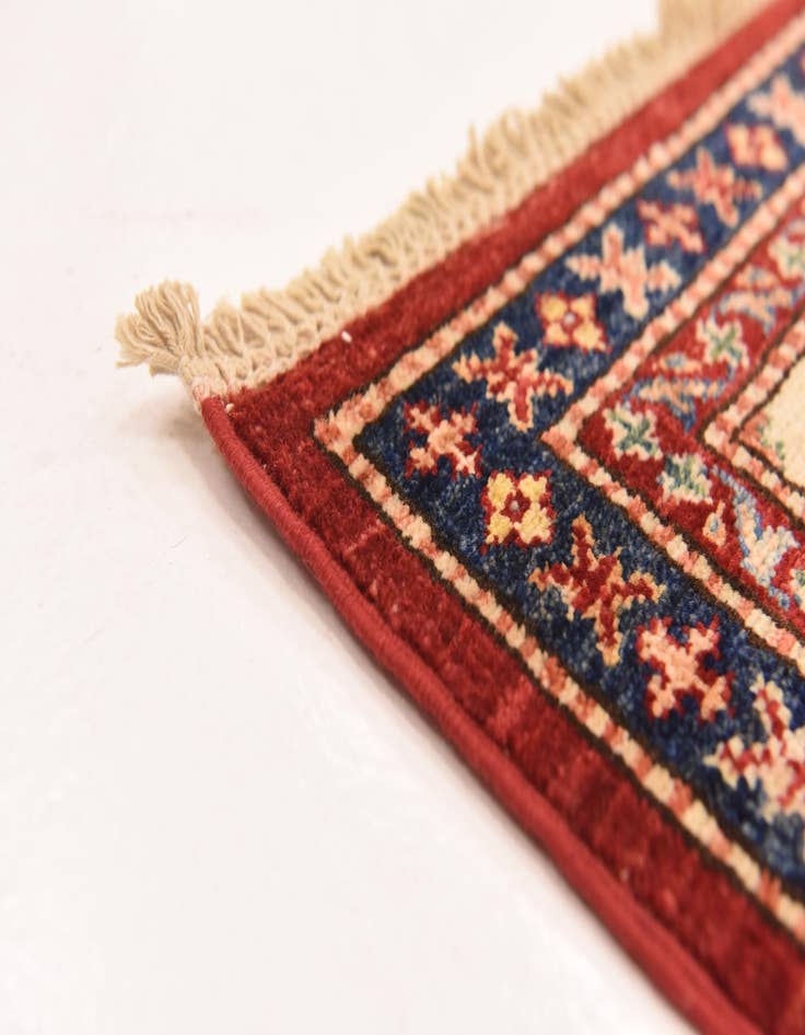 Detail image of  5' 7 x 8'  Hand Knotted Kazak Oriental Rug