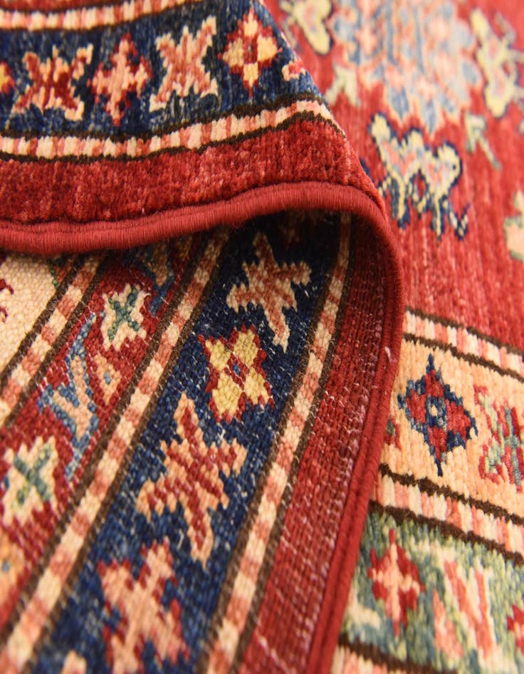 Detail image of  5' 7 x 8'  Hand Knotted Kazak Oriental Rug
