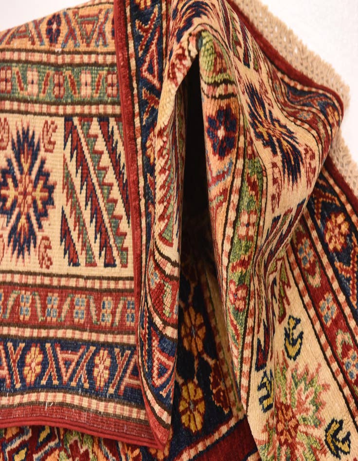 Detail image of  5' 7 x 8'  Hand Knotted Kazak Oriental Rug