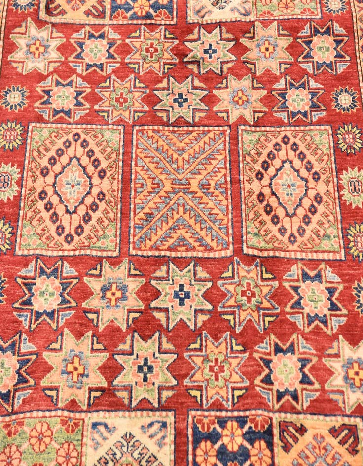 Detail image of  5' 7 x 8'  Hand Knotted Kazak Oriental Rug