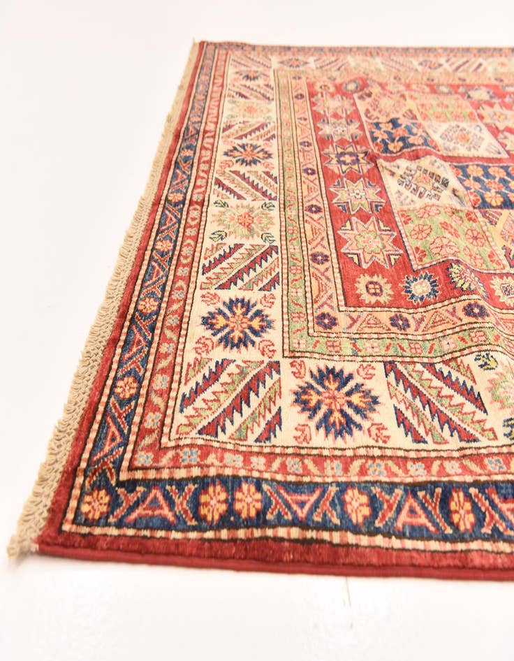 Detail image of  5' 7 x 8'  Hand Knotted Kazak Oriental Rug