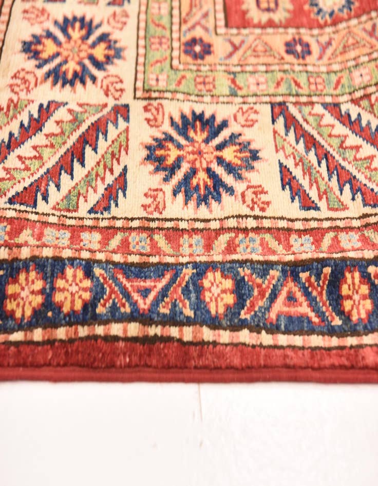 Detail image of  5' 7 x 8'  Hand Knotted Kazak Oriental Rug