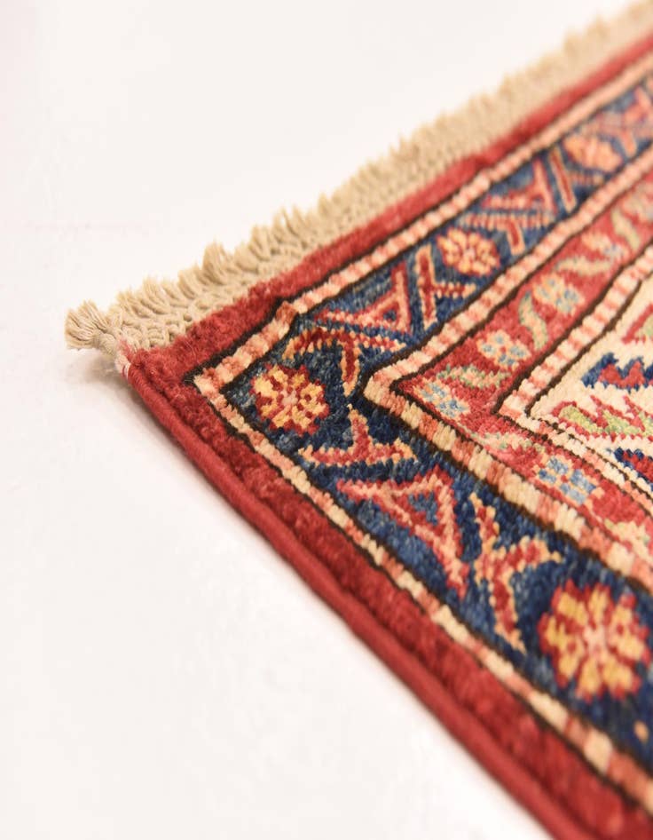 Detail image of  5' 7 x 8'  Hand Knotted Kazak Oriental Rug