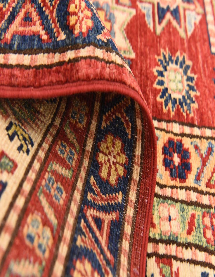 Detail image of  5' 7 x 8'  Hand Knotted Kazak Oriental Rug