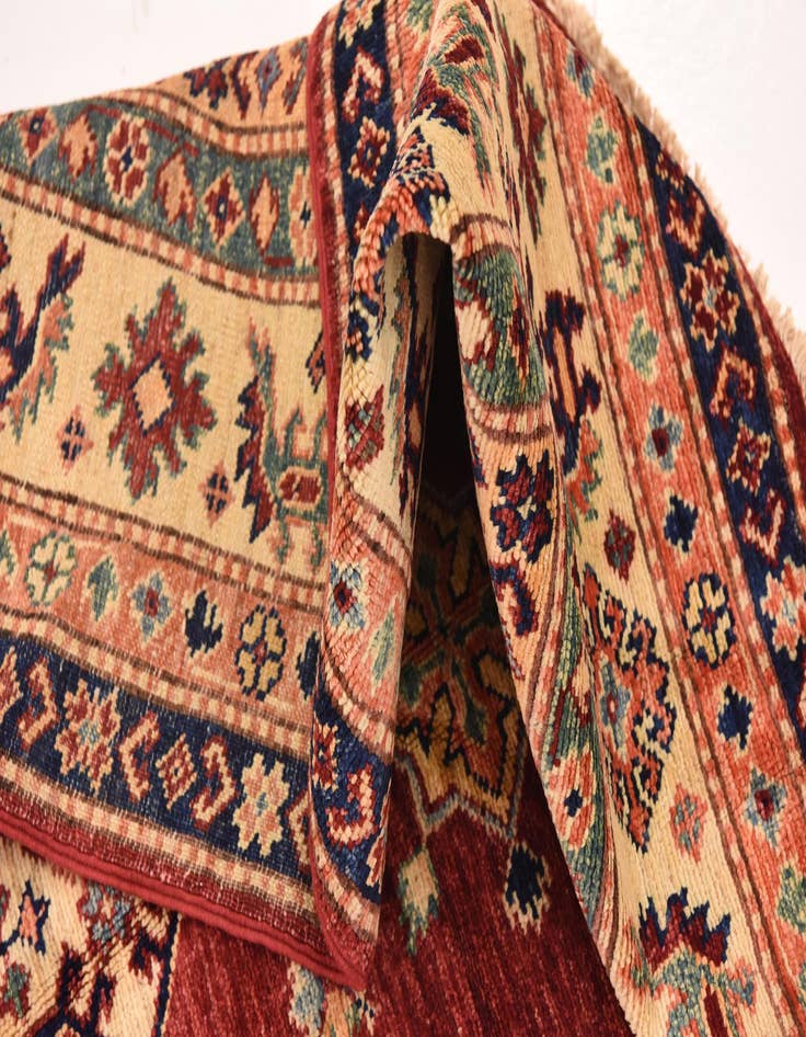 Detail image of  5' 7 x 7' 11  Hand Knotted Kazak Oriental Rug