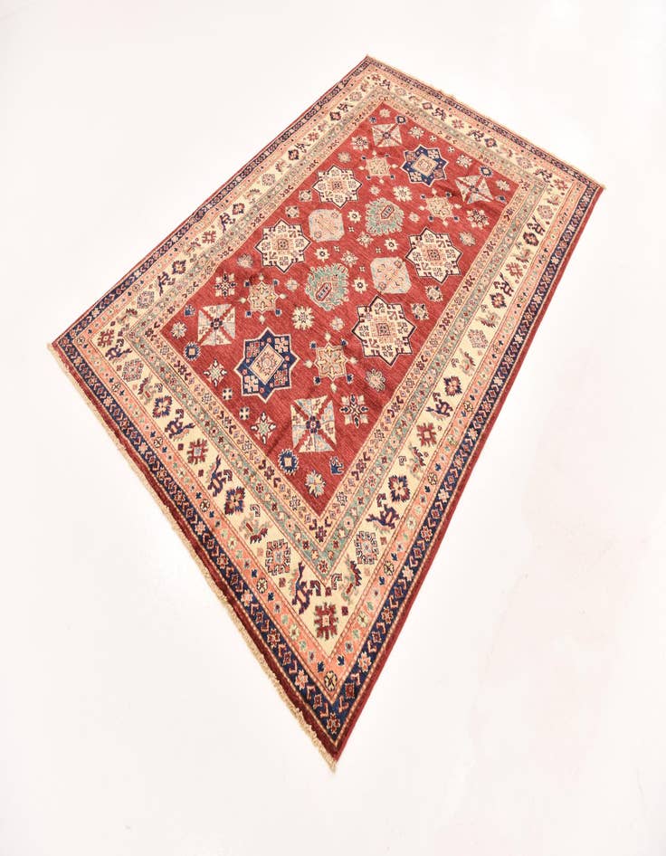 Detail image of  5' 7 x 7' 11  Hand Knotted Kazak Oriental Rug