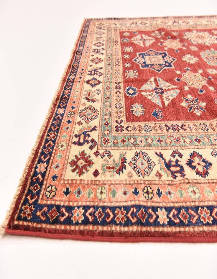 Detail image of  5' 7 x 7' 11  Hand Knotted Kazak Oriental Rug