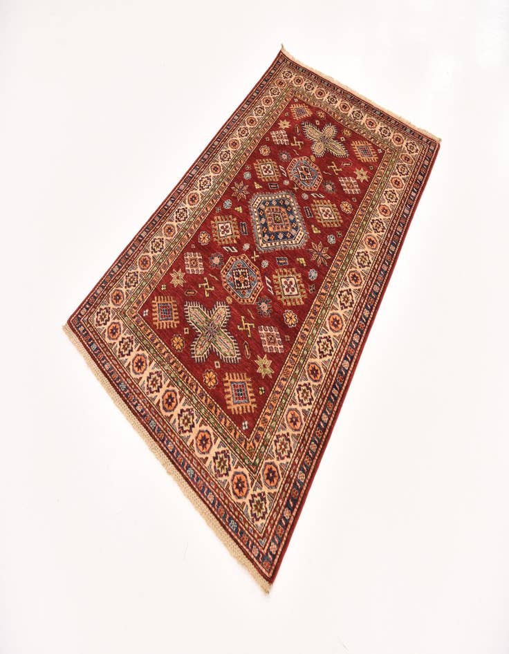 Detail image of  3' 10 x 6'  Hand Knotted Kazak Oriental Rug