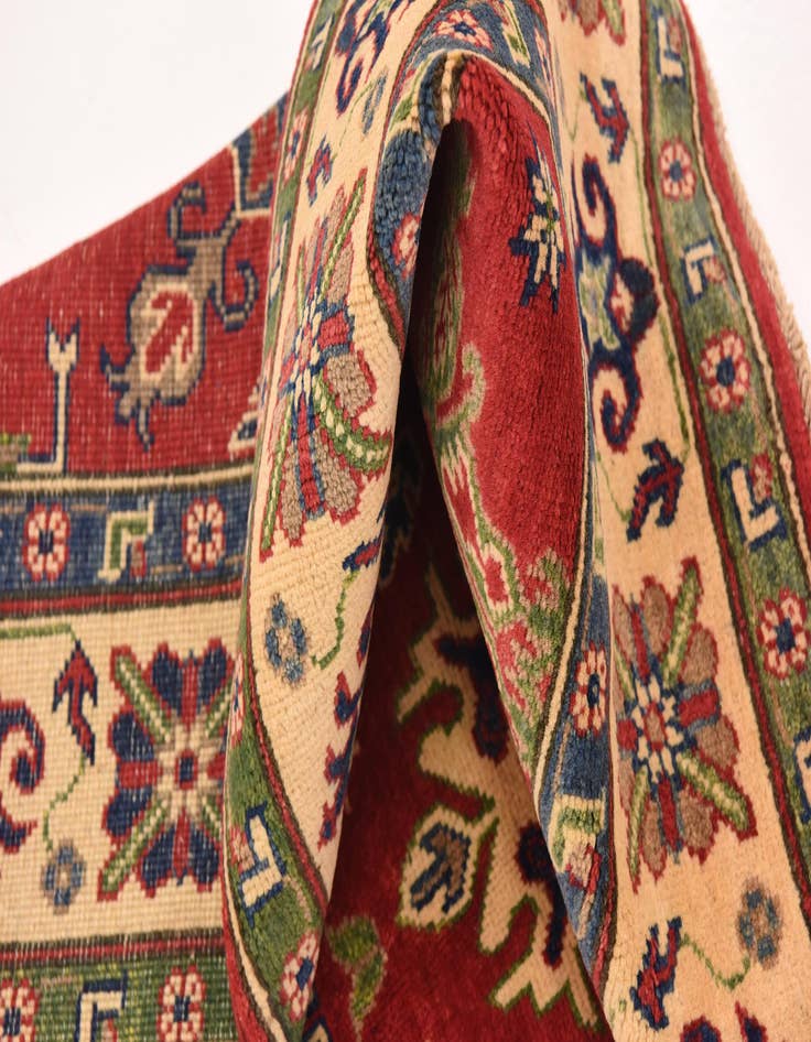 Detail image of  5' x 7' 4  Hand Knotted Kazak Rug