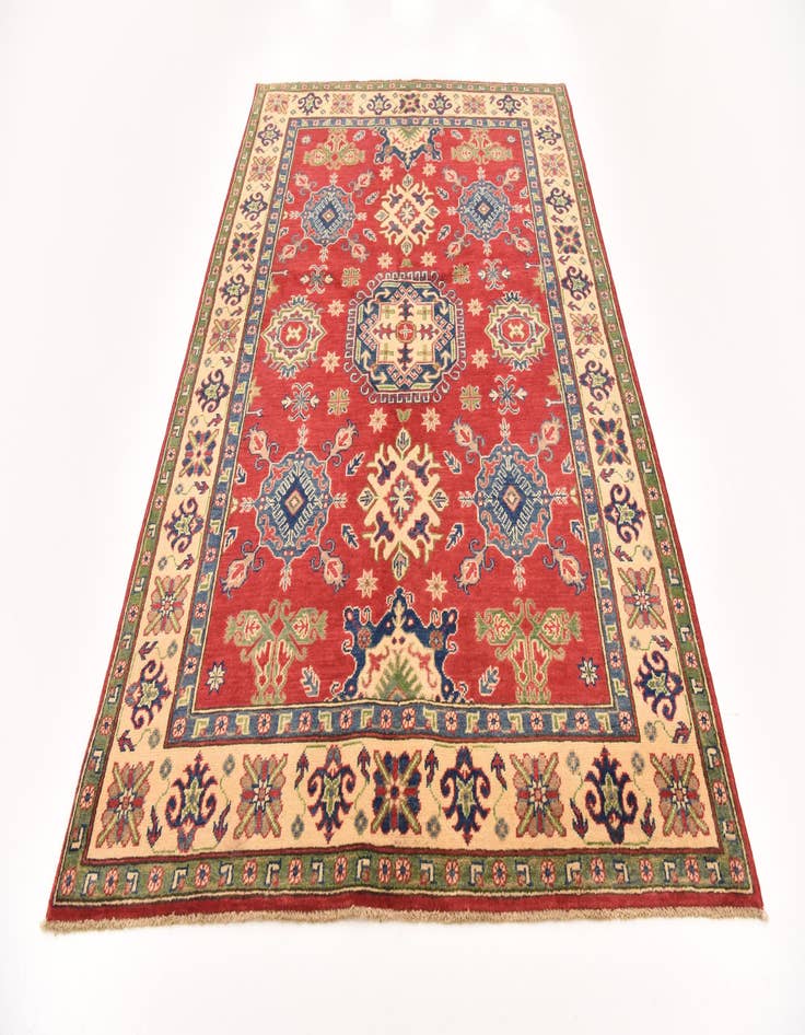 Detail image of  5' x 7' 4  Hand Knotted Kazak Rug