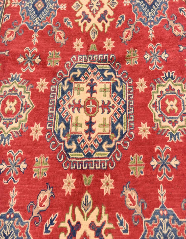 Detail image of  5' x 7' 4  Hand Knotted Kazak Rug