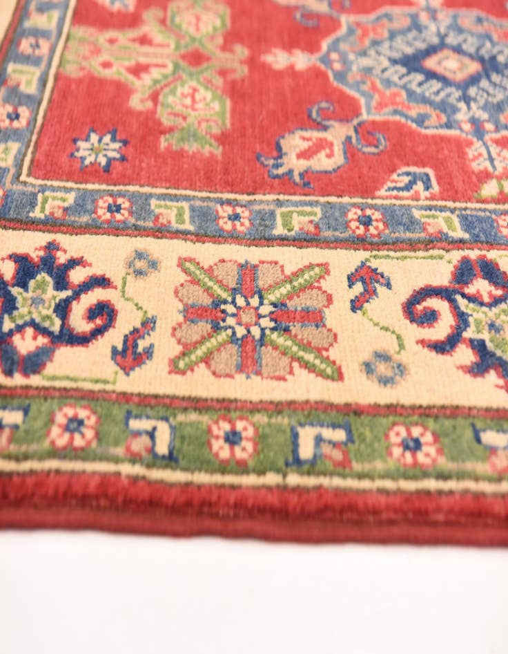 Detail image of  5' x 7' 4  Hand Knotted Kazak Rug