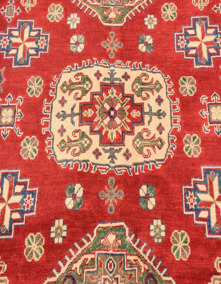 Detail image of  5' x 6' 6  Hand Knotted Kazak Rug