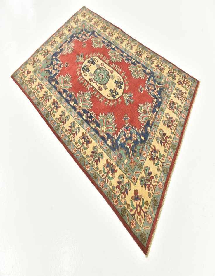 Detail image of  4' 10 x 7' 2  Hand Knotted Kazak Rug