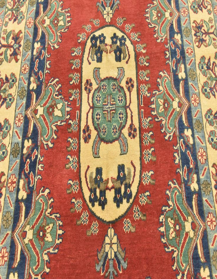 Detail image of  4' 10 x 7' 2  Hand Knotted Kazak Rug