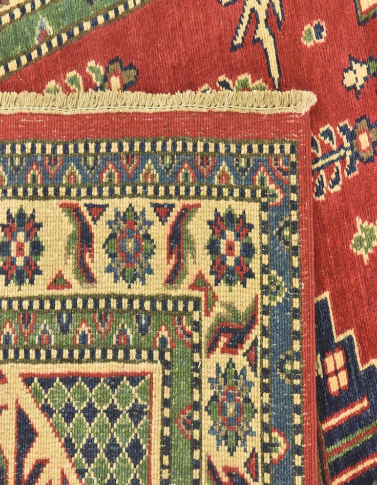 Detail image of  4' 2 x 5' 8  Hand Knotted Kazak Rug