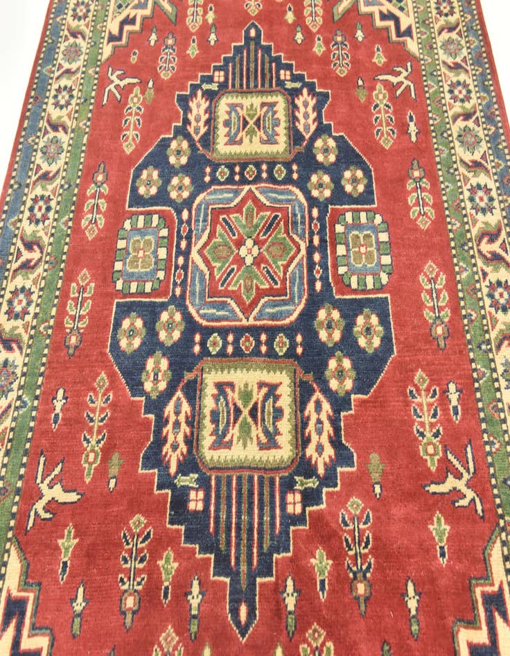 Detail image of  4' 2 x 5' 8  Hand Knotted Kazak Rug