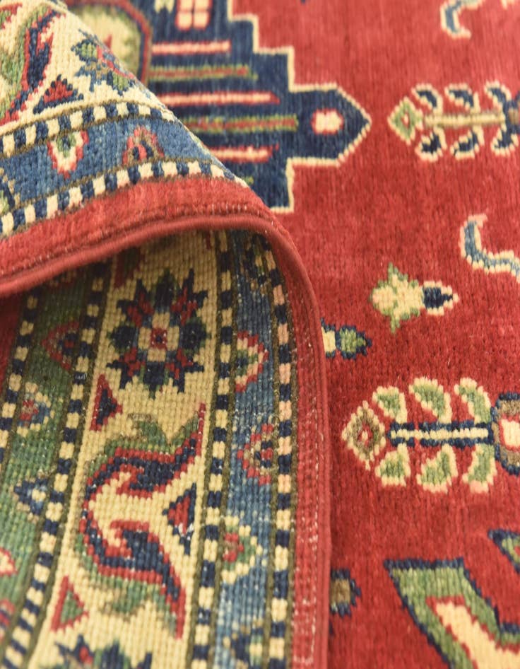 Detail image of  4' 2 x 5' 8  Hand Knotted Kazak Rug