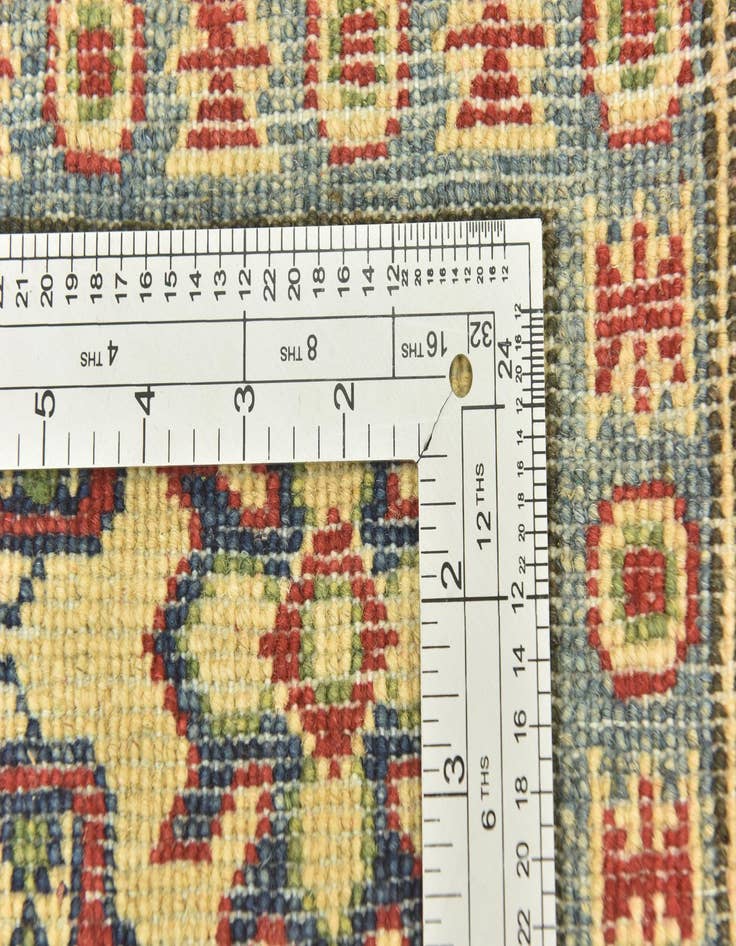 Detail image of  4' x 5' 9  Hand Knotted Kazak Rug