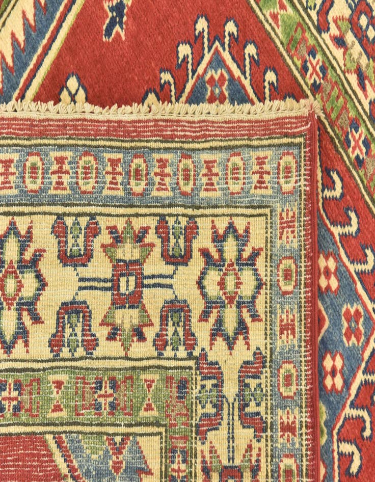 Detail image of  4' x 5' 9  Hand Knotted Kazak Rug