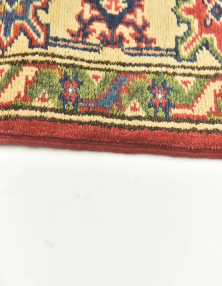 Detail image of  4' x 6' 2  Hand Knotted Kazak Rug