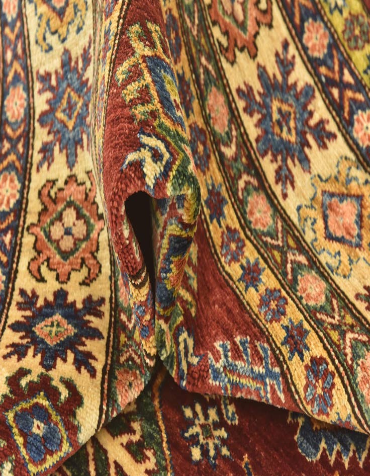 Detail image of  5' 8 x 8'  Hand Knotted Kazak Oriental Rug