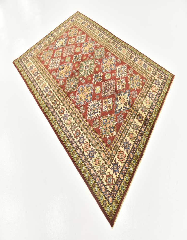 Detail image of  5' 8 x 8'  Hand Knotted Kazak Oriental Rug