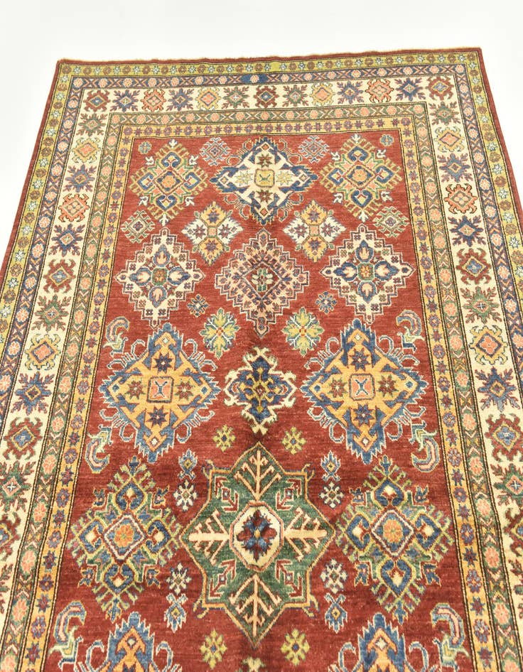 Detail image of  5' 8 x 8'  Hand Knotted Kazak Oriental Rug