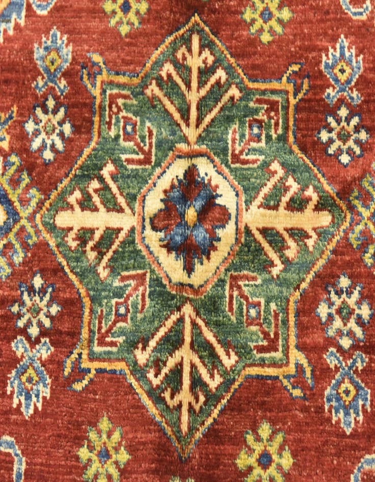 Detail image of  5' 8 x 8'  Hand Knotted Kazak Oriental Rug