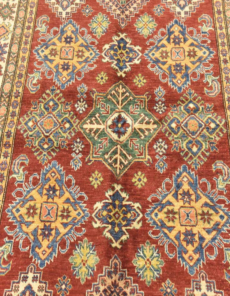 Detail image of  5' 8 x 8'  Hand Knotted Kazak Oriental Rug